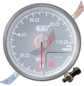 PRESSION HUILE AUTOGAUGE MANOMÈTRE PREMIUM BLANC PRESSION HUILE AUTOGAUGE MANOMÈTRE PREMIUM BLANC